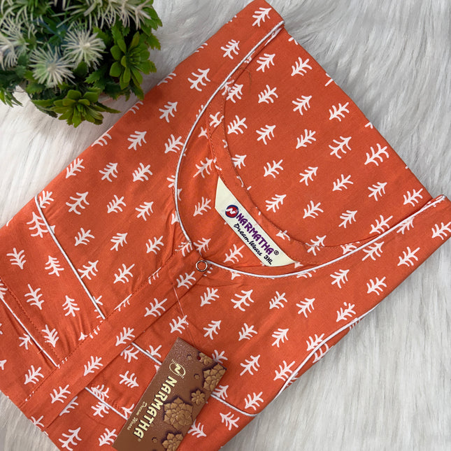 Narmatha Soft Breeze Cotton Nighty 🌿