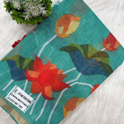 Linéa Edit Linen Cotton Saree