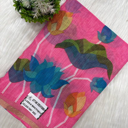 Urban Muse Linen Cotton Saree