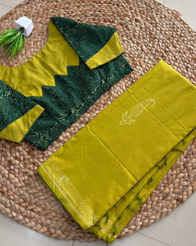 Saree With Stitched Blouse - (SIZE-36 -40) - SWSB 856