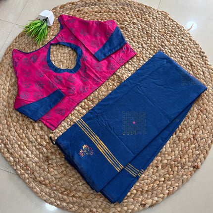 Saree With Stitched Blouse - (SIZE-38-42) - SWSB 859