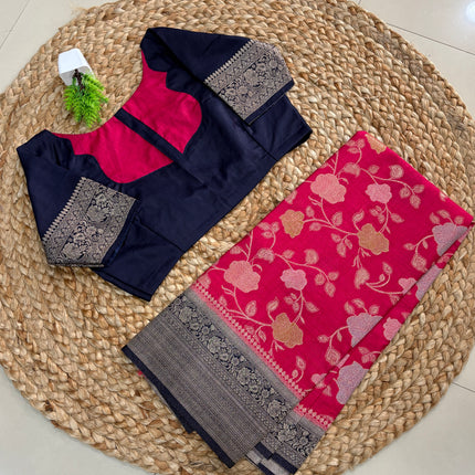 Saree With Stitched Blouse - (SIZE-38-42) - SWSB 891