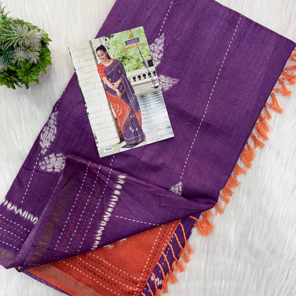 Semi Tussar Saree