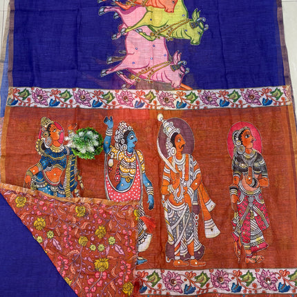 Luxury Linen Cotton Saree – Effortless Style for Modern Women