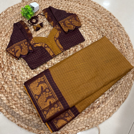 Saree With Stitched Blouse - (SIZE-34-38) - SWSB 894