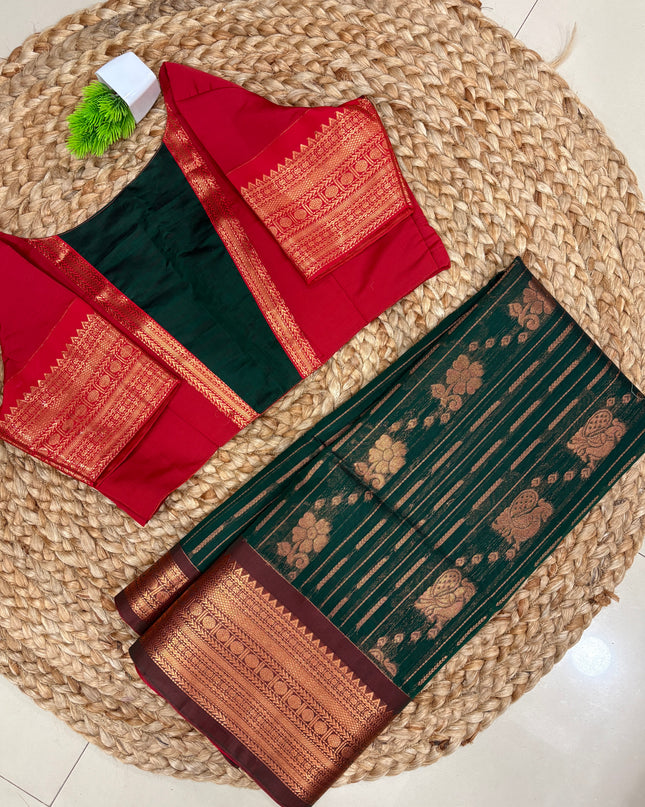 Saree With Stitched Blouse - (SIZE-38-42) - SWSB 903