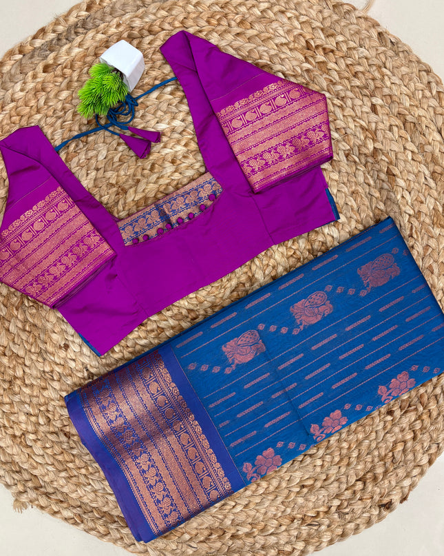 Saree With Stitched Blouse - (SIZE-34-38) - SWSB 902