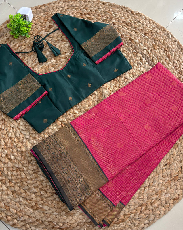 Saree With Stitched Blouse - (SIZE-38-42) - SWSB 910