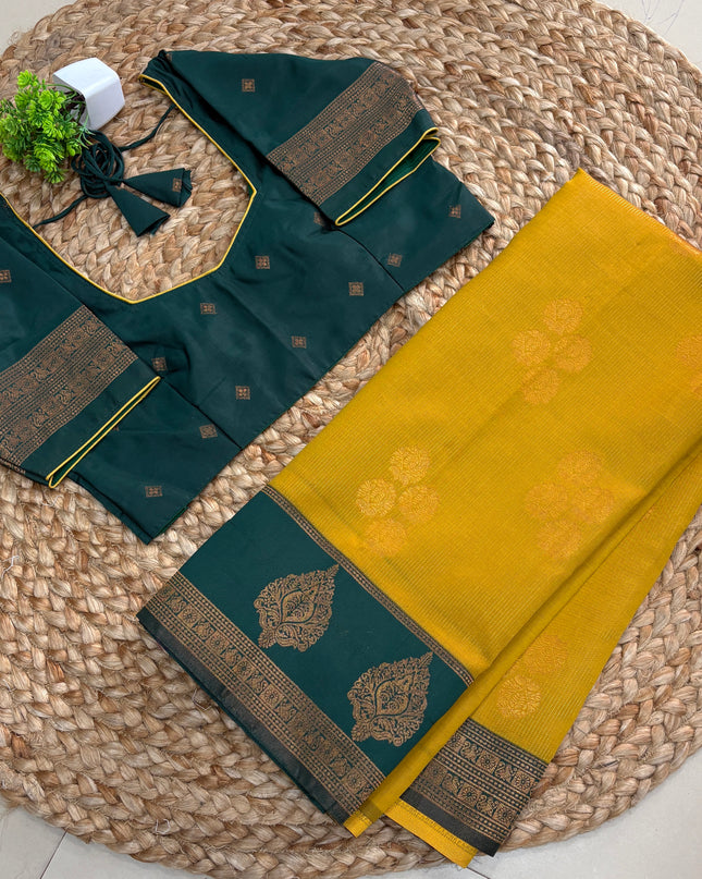 Saree With Stitched Blouse - (SIZE-38-42) - SWSB 987