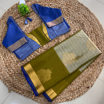 Saree With Stitched Blouse - (SIZE-40-44) - SWSB 958