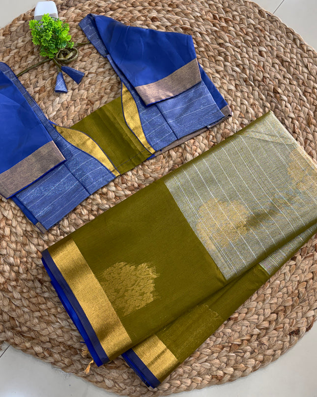 Saree With Stitched Blouse - (SIZE-40-44) - SWSB 958