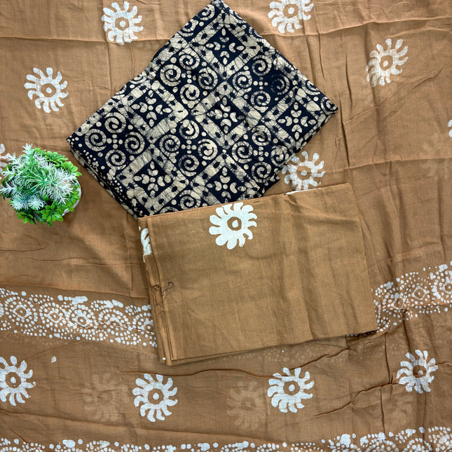 Original Pure Cotton Wax Batik Dress Material Set