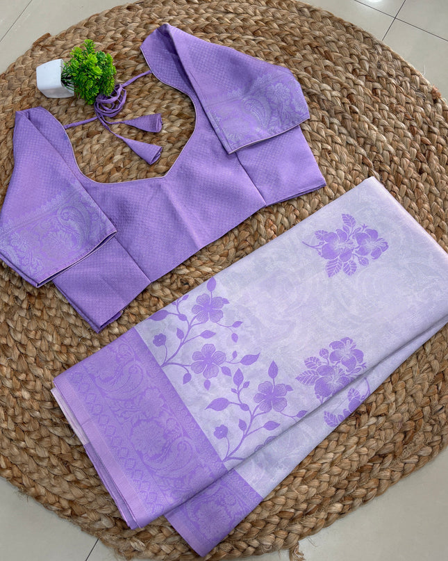 Saree With Stitched Blouse - (SIZE-38-42) - SWSB 917
