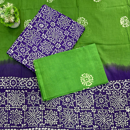 Traditional Pure Cotton Hand Block Wax Batik Salwar Set 🧵