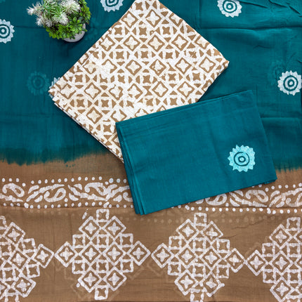 Pure Cotton Wax Batik Printed Salwar Suit Material 🧶