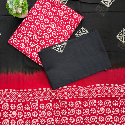 Stylish Pure Cotton Handcrafted Batik Dress Material ✨