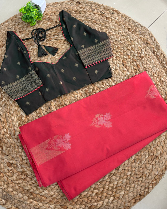 Saree With Stitched Blouse - (SIZE-34-38) - SWSB 980