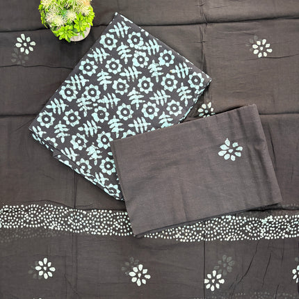 Pure Cotton Hand Block Batik Cotton Suit Material 🪡