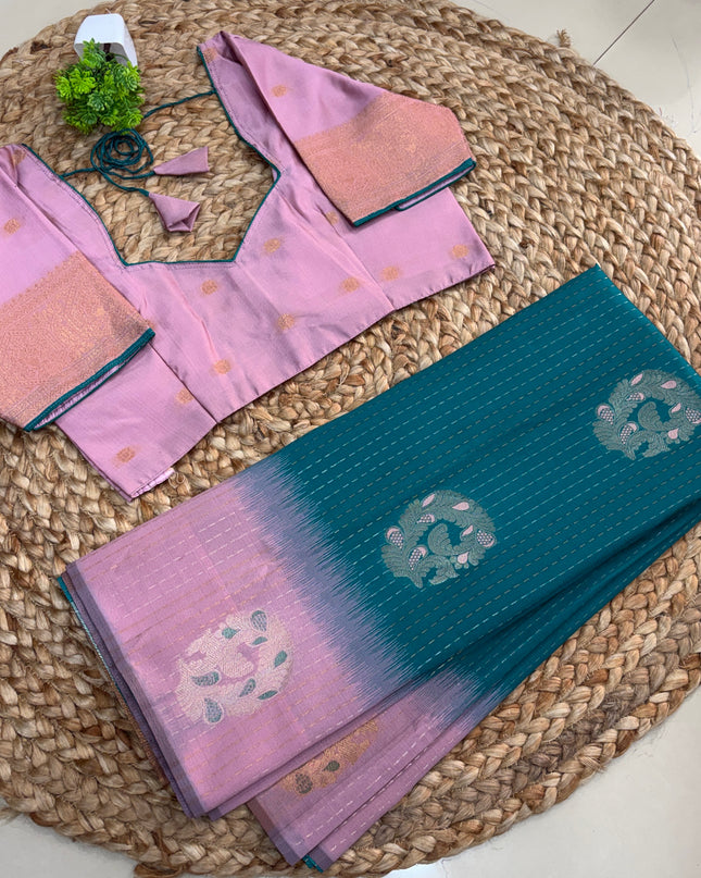 Saree With Stitched Blouse - (SIZE-38-42) - SWSB 992