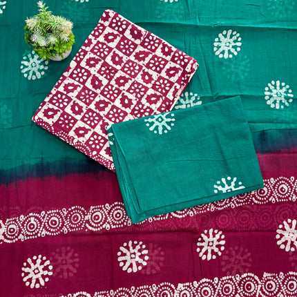 Premium Quality Pure Cotton Batik Suit Fabric Set 🌟