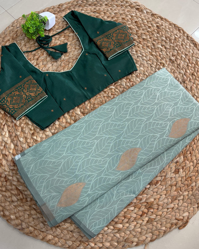 Saree With Stitched Blouse - (SIZE-34-38) - SWSB 905