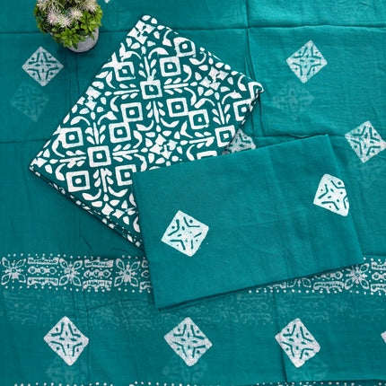 Elegant Pure Cotton Wax Batik Salwar Dress Material 💃
