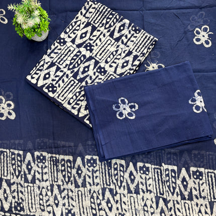 Pure Cotton Handcrafted Wax Batik Suit Material 🌼