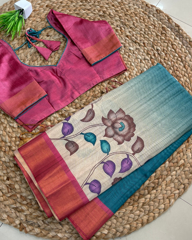 Saree With Stitched Blouse - (SIZE-34-38) - SWSB 977
