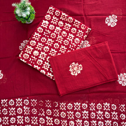 Pure Cotton Hand Block Batik Designer Suit Material 👗