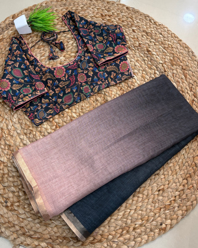 Saree With Stitched Blouse - (SIZE-34-38) - SWSB 909