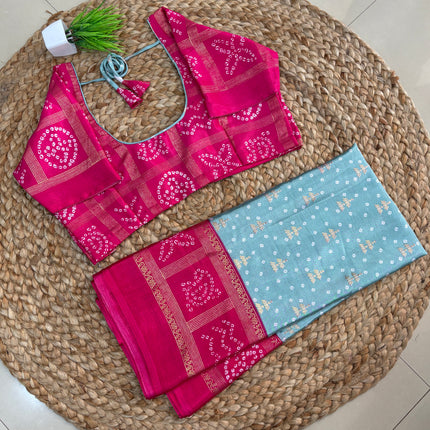 Saree With Stitched Blouse - (SIZE-38-42) - SWSB 915