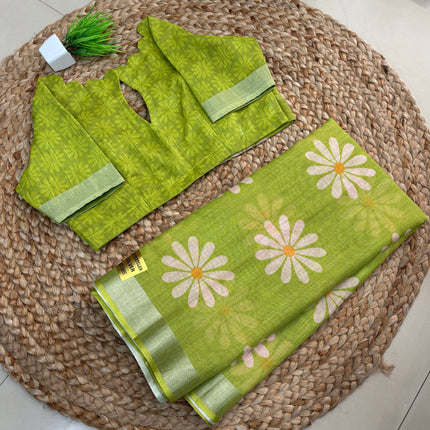 Saree With Stitched Blouse - (SIZE-40-44) - SWSB 957