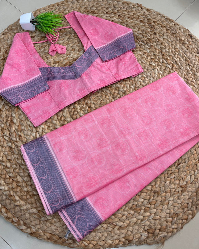 Saree With Stitched Blouse - (SIZE-38-42) - SWSB 907