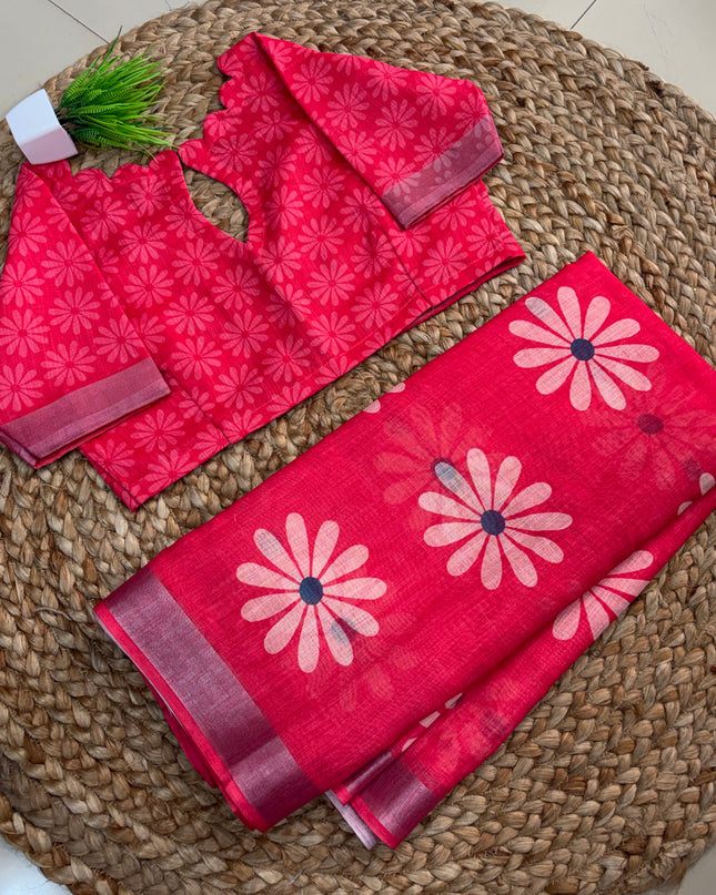 Saree With Stitched Blouse - (SIZE-36-40) - SWSB 951