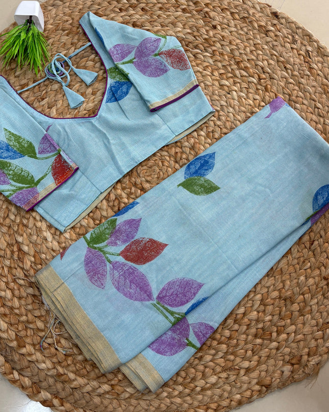 Saree With Stitched Blouse - (SIZE-34-38) - SWSB 908