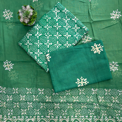 Pure Cotton Elegant Wax Batik Unstitched Set 💖