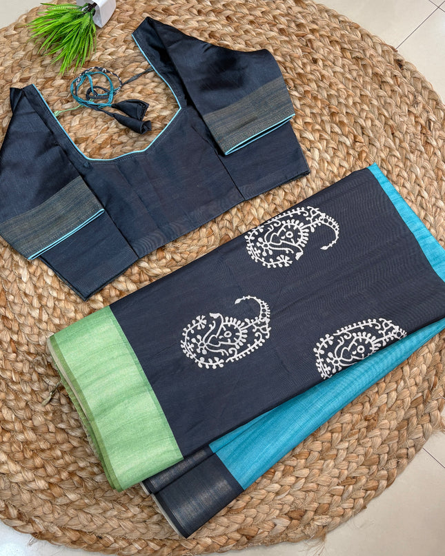Saree With Stitched Blouse - (SIZE-34-38) - SWSB 978
