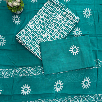 Pure Cotton Batik Print Unstitched Churidar Material 🌸