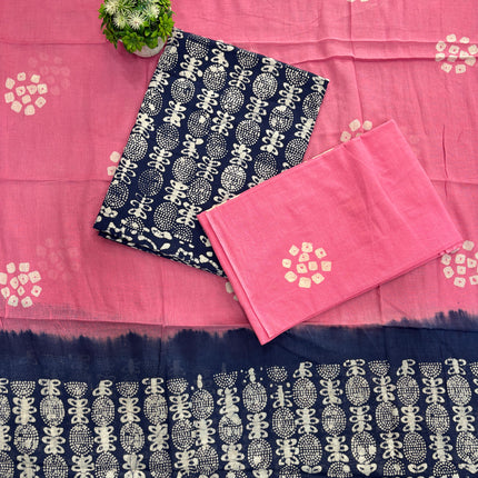 Pure Cotton Ethnic Batik Dress Fabric with Dupatta 🌿