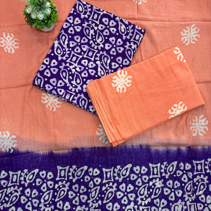 Soft Pure Cotton Batik Kurti Material with Dupatta ☁️