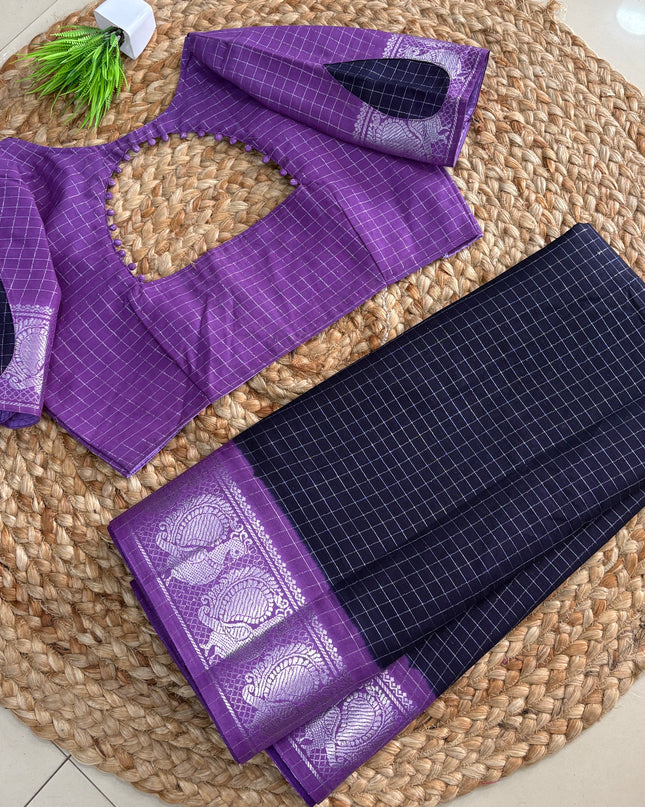 Saree With Stitched Blouse - (SIZE-38-42) - SWSB 922
