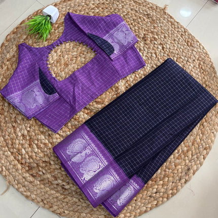 Saree With Stitched Blouse - (SIZE-38-42) - SWSB 922