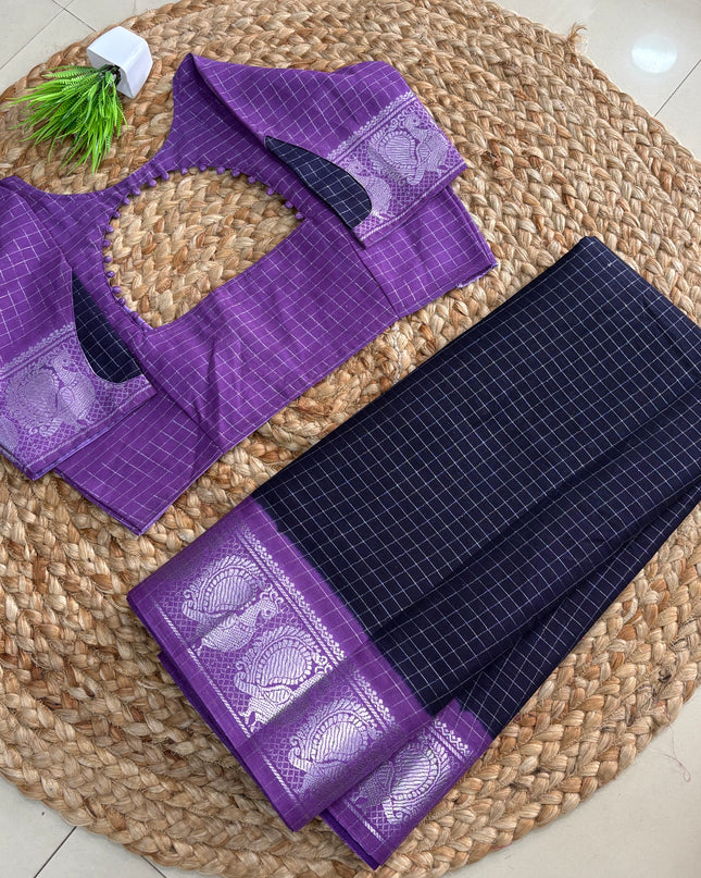 Saree With Stitched Blouse - (SIZE-38-42) - SWSB 922