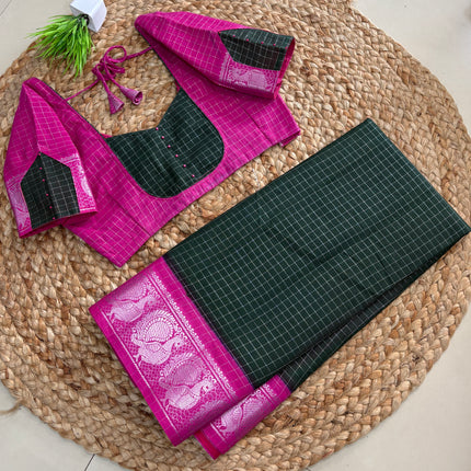 Saree With Stitched Blouse - (SIZE-38-42) - SWSB 924
