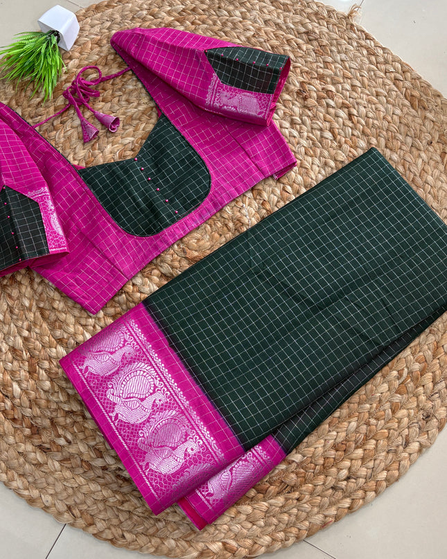 Saree With Stitched Blouse - (SIZE-38-42) - SWSB 924