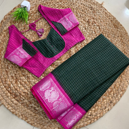 Saree With Stitched Blouse - (SIZE-38-42) - SWSB 924