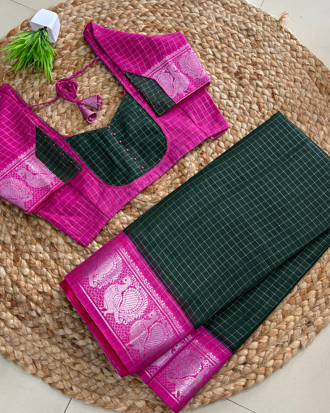 Saree With Stitched Blouse - (SIZE-38-42) - SWSB 924