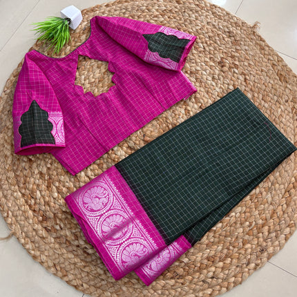 Saree With Stitched Blouse - (SIZE-38-42) - SWSB 918