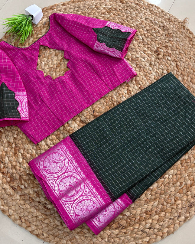 Saree With Stitched Blouse - (SIZE-38-42) - SWSB 918