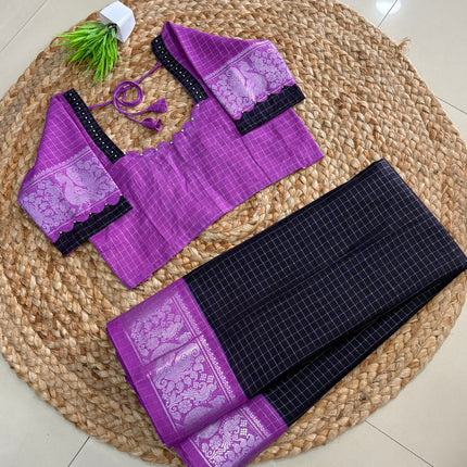 Saree With Stitched Blouse - (SIZE-38-42) - SWSB 927